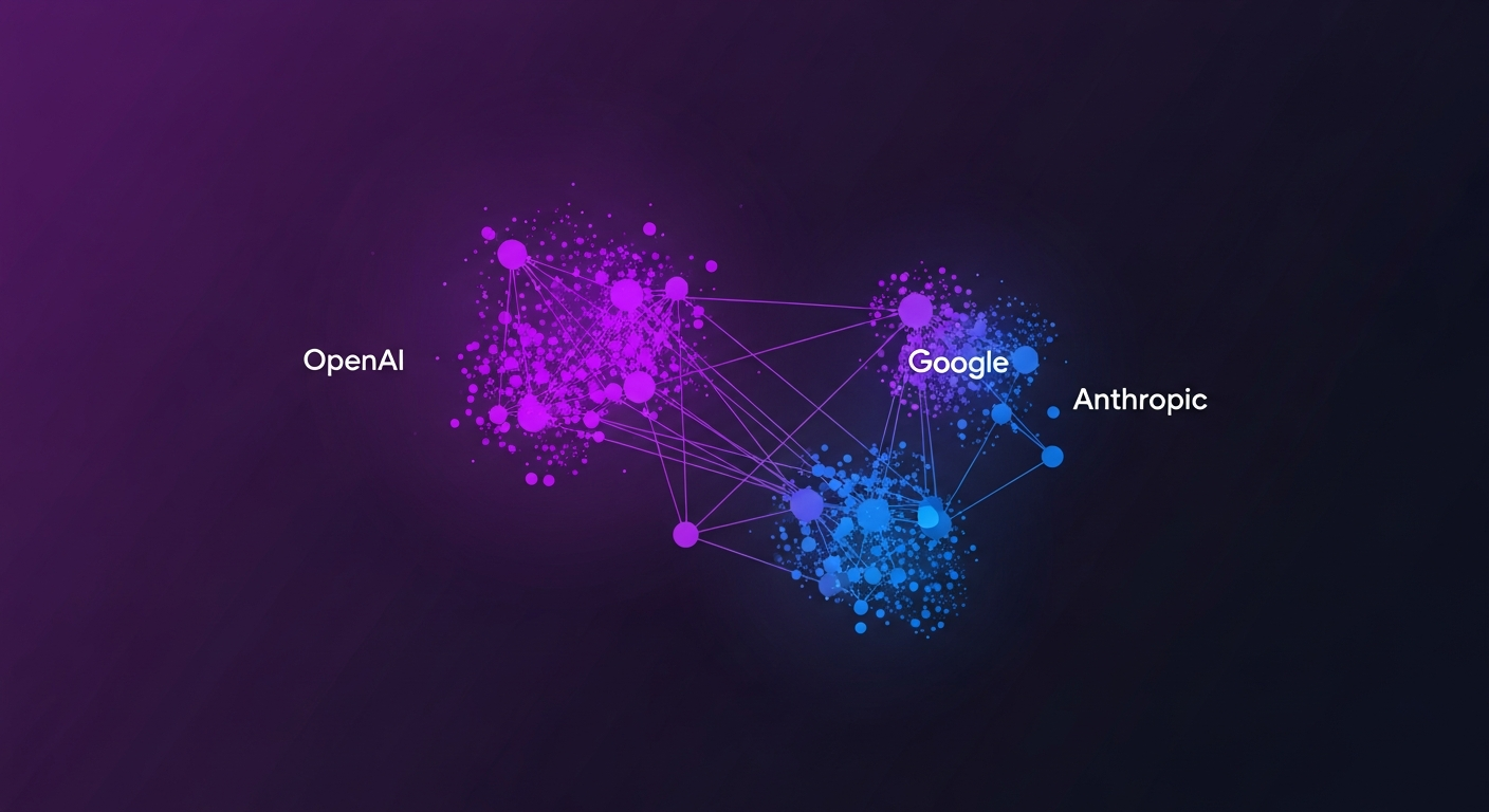 OpenAI vs Anthropic vs Google Gemini AI API pricing comparison visualization showing provider costs and routing
